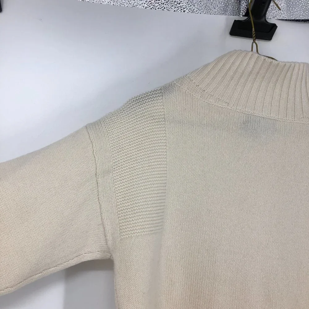 rag & bone White and Navy Funnel Neck Colorblock Sweater - Picture 9 of 16